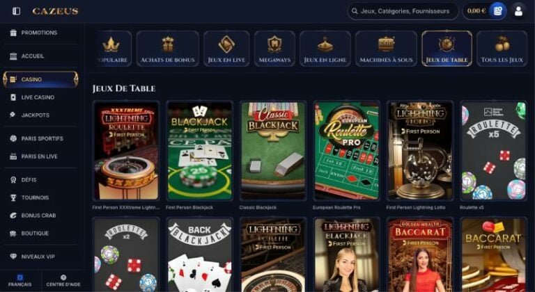 Découvrez cazeus casino